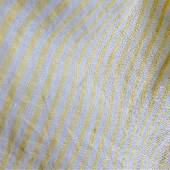 Frame one shoulder puff sleeve linen striped top - Picture 8 of 11